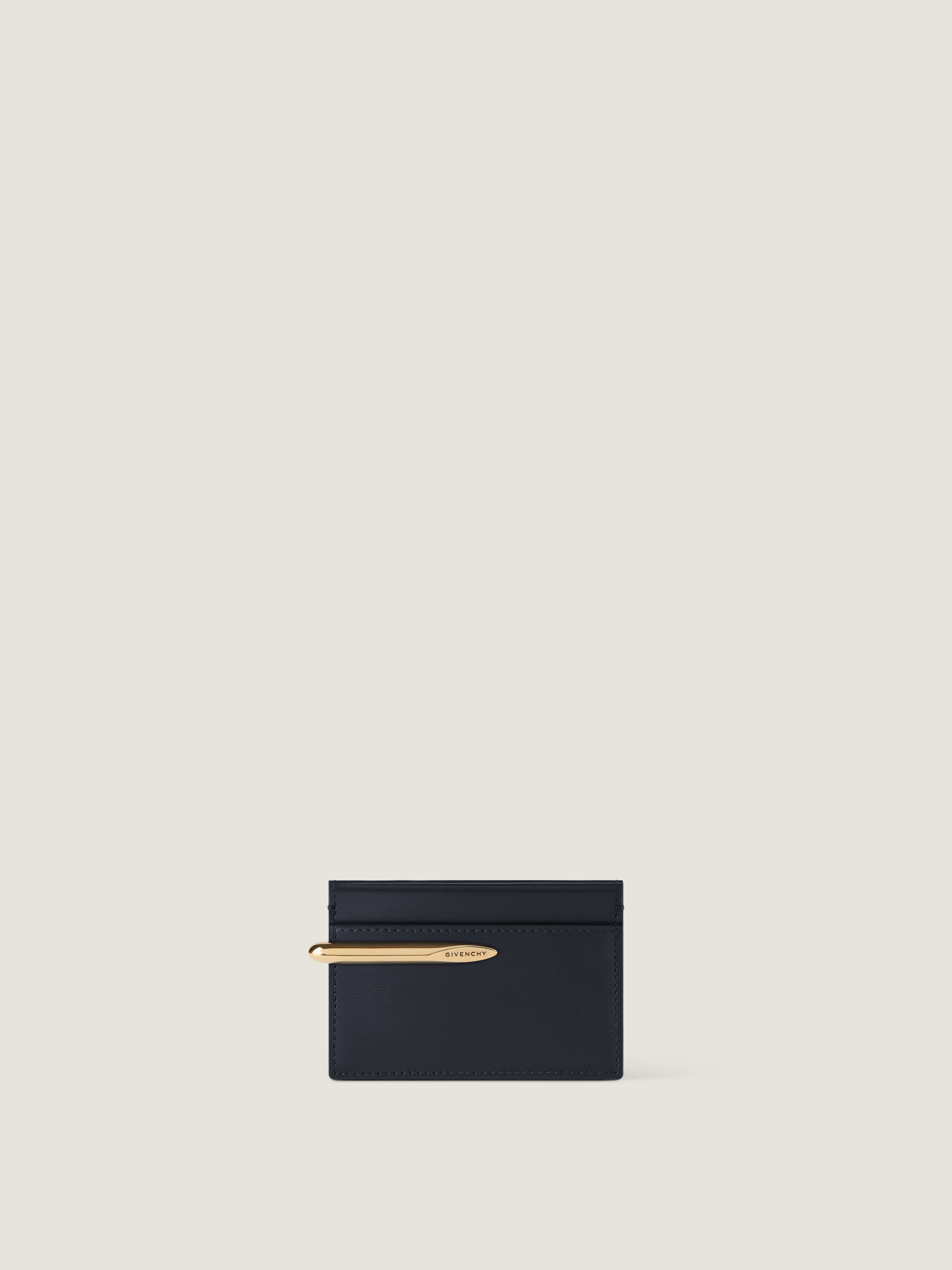 Pinch card holder in leather